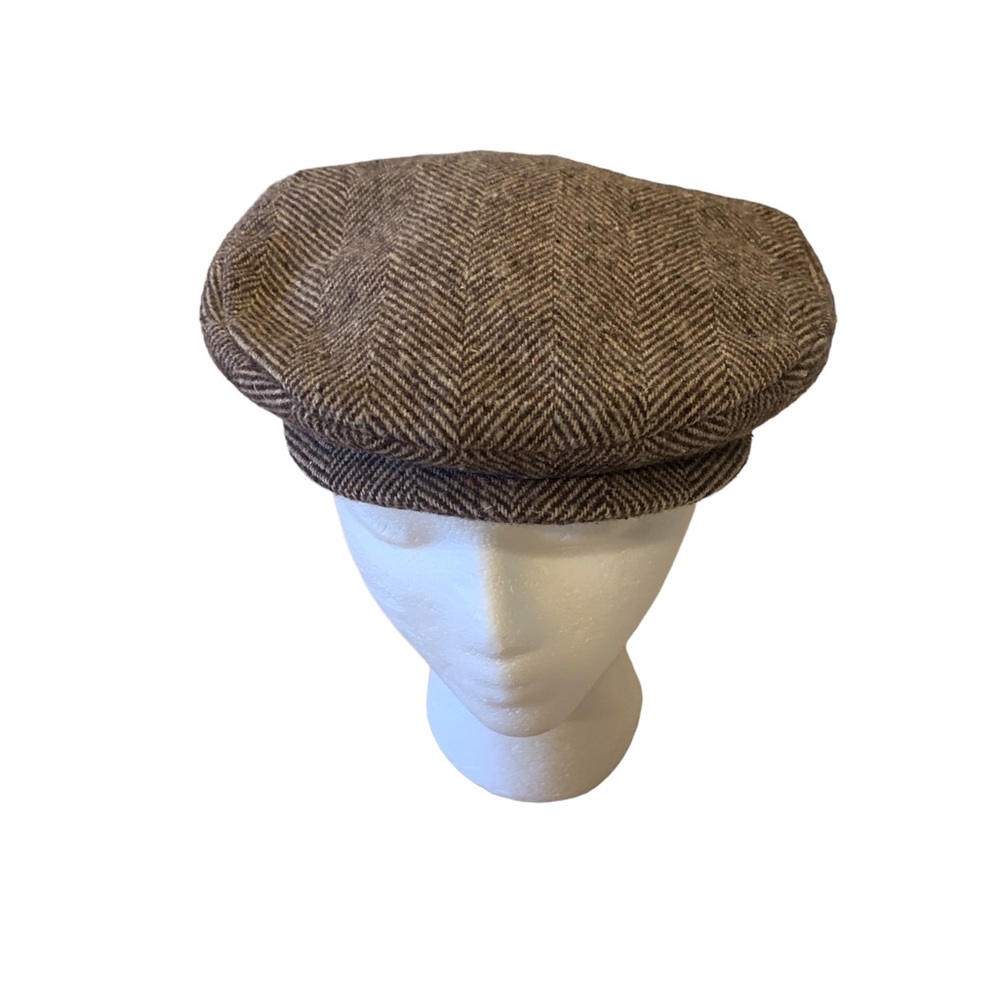 Mens B. Luft wool flat drivers cap. Size L. 73/8 - 71/2